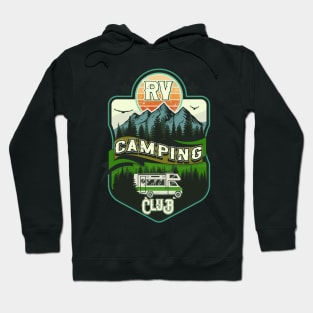 RV Camping Club vintage funny , funny retro RV camping Hoodie
